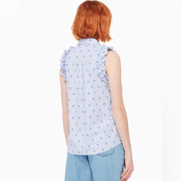 β
Kate Spade Sleeveless Palm tree Button up Top - Light Blue β
- Picture 11 of 17